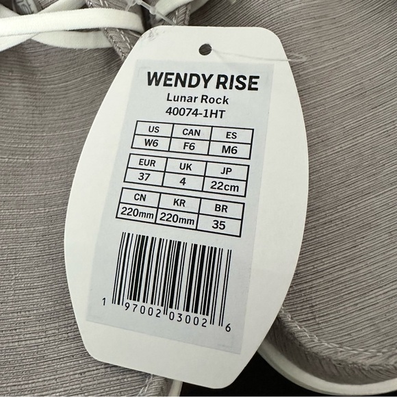 Hey Dude Wendy Rise Lunar Rock SZ W6 Grey Lightweight Travel Wear NWT NO BOX - Picture 2 of 6